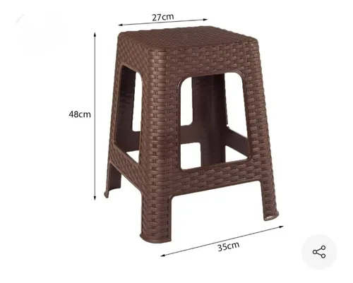 Banqueta Tejida Tipo Rattan