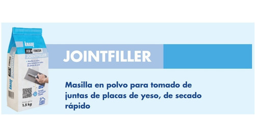 Imagen 3 de 7 de Fix+finish Jointfiller 1,5kg Knauf Masilla Secado Rapido