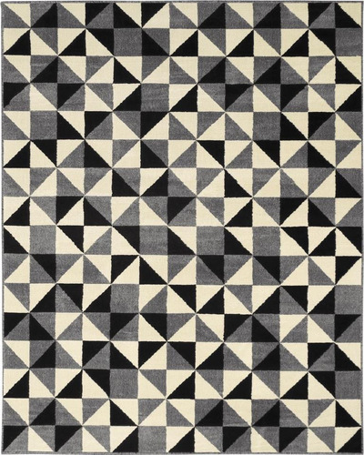 Tapete Herat 9019 Cinza Black Tiles 3x2.5m 2.5x3m São Carlos