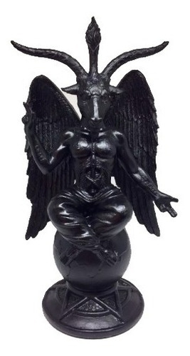 Estatua Estatueta Baphomet Resina 25cm Rock Wicca (preto)