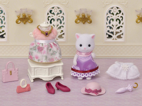 Calico Critters Set De Figura Town Girl Series, Gato Persa