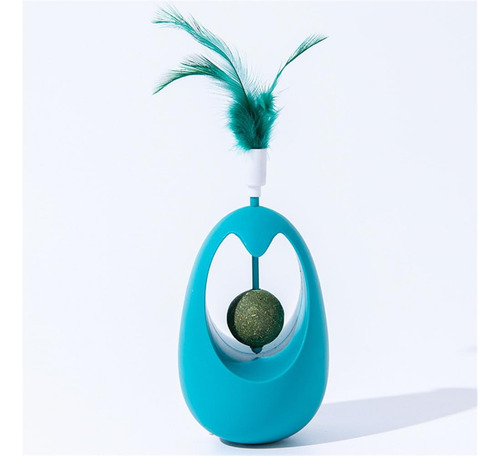 Juguete Interactivo Para Mascotas : 3 En 1 Con Plumas Menta