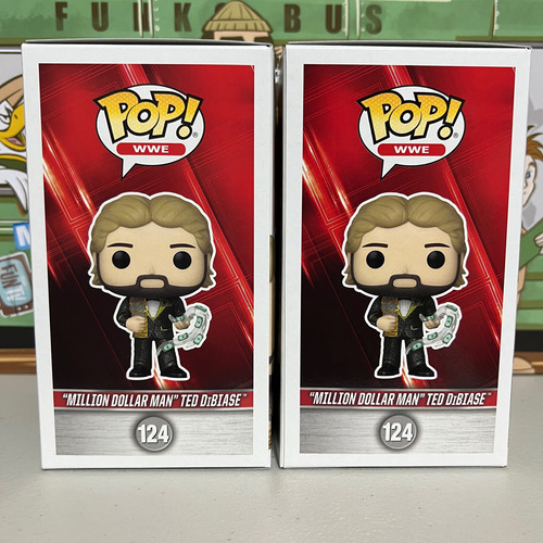 Funko Pop! Wwe Million Dollar Man Ted Dibiase 124 Chase Set