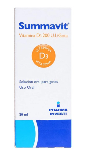 Pharma Investi Summavit Vitamina D3 200ui Solución Oral 20ml