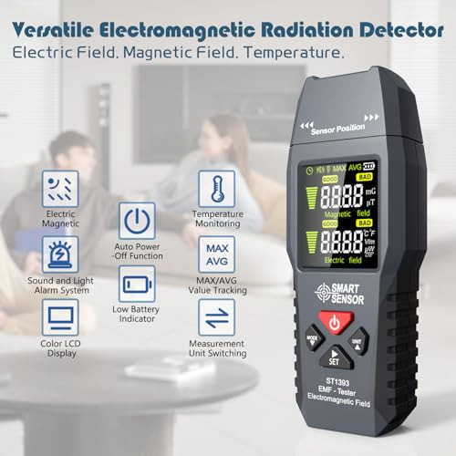 Medidor De Emf Comprobador De Emf Portátil Con Pantalla Lcd