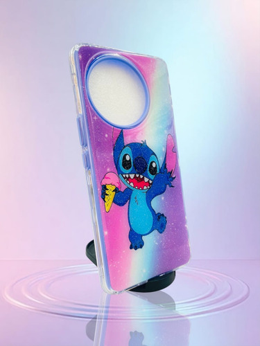 Funda Animada + Mica Para Vivo V40 Lite Morado Animada