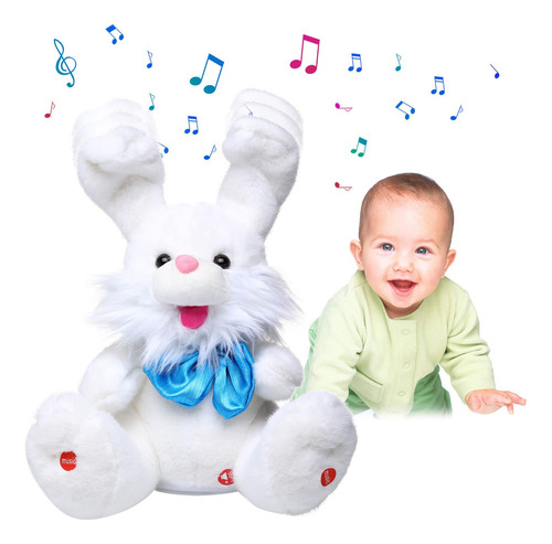 Mb El Conejo De Pascua Peek-a Boo Toy Canta Y Repite Lo Que