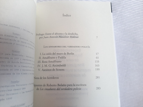 Imagen 3 de 6 de Los Sinsabores Verdadero Policia Roberto Bolaño Alfaguara