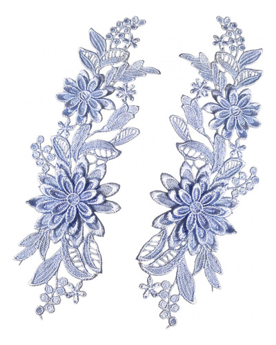 Apliques De Encaje De 2 Piezas, Apliques De Boda, Apliques