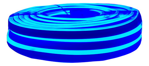 Manguera Navideña Luz Led Neon Azul Doble Vista 10 Metros
