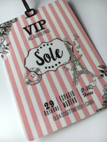 Tarjeta Invitacion Vip 15 Años X50