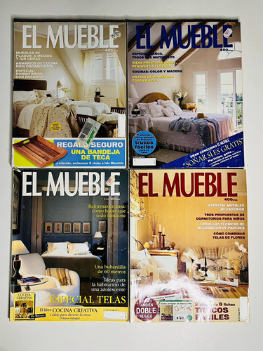 Lote Revistas El Mueble Decoración 4 Ejemplares Española