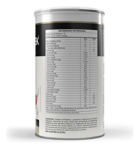 Colagentek Protein Morango 460g Vitafor Morango