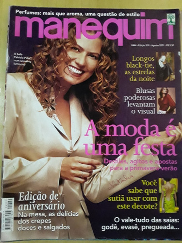 Pl510 Revista Manequim Nº500 Ago01 Patrícia Pillar