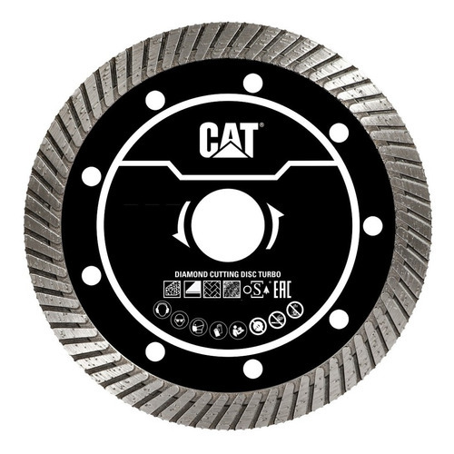 Imagen 1 de 1 de Disco Diamantado Turbo Amoladora 115mm Cat Concreto Baldosas Color Negro