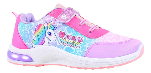 Zapatillas Footy Unicornio Nena Con Luz Al Pisar