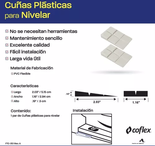 Cuñas niveladoras para muebles, cuñas de inodoro para cuña