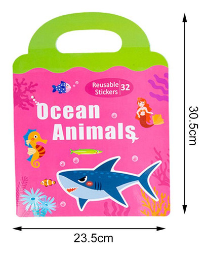 Libro De Pegatinas Multicolores, 30 Piezas, Pegatinas Mundo