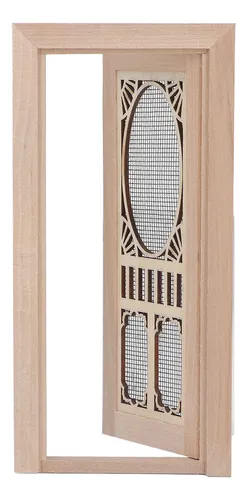 Pantalla De Madera Para Puerta De Muñecas, Abedul, Tamaño 1: