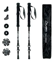 Comprar Bastones Trekking Alaska Trail Carbon Telescopicos Carbono Color Negro