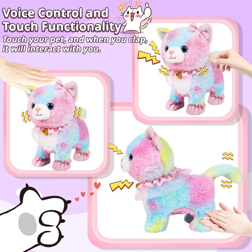 Robot De Peluche Electrónico Interactivo Que Camina Cat Jima