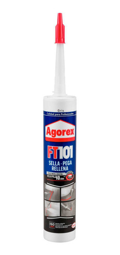 Adhesivo Elastico Profesional Agorex  Ft101 Gris 300ml