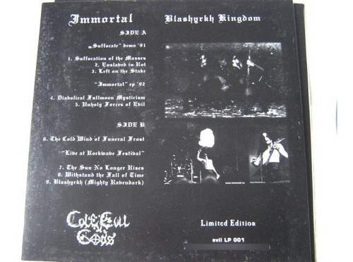 Immortal Demos / Live Lp Emperor Bathory Impiety Satyricon