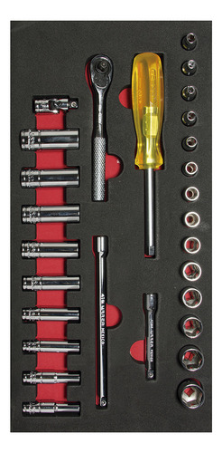 Juego Dados Y Acc 1/4 Métricos Cortos & Largos 28 Pzs Urrea
