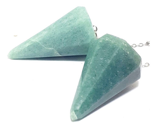 Péndulo Cuarzo Verde Reiki Piedra Semipreciosa- Mahalpiedras