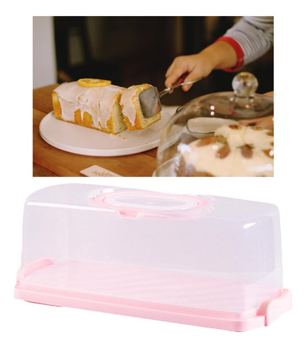 Recipiente Rectangular Para Tostadas Con Tapa, Portátil