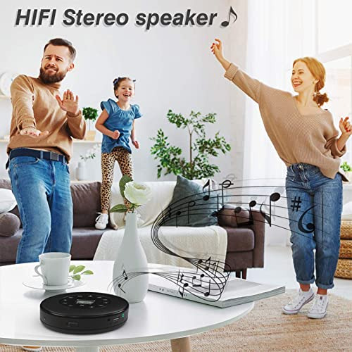 Pack De Cd Player Bluetooth Porttil Con Altavoz Y Usb