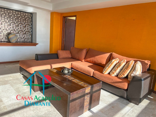 Cad Torre Uno 213. ¡frente Al Mar! Departamento En Playa Diamante Con Acceso Directo A La Playa