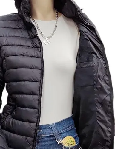 Campera Tipo Michelin Uniclo Con Piel Mujer Puffer Parka 002