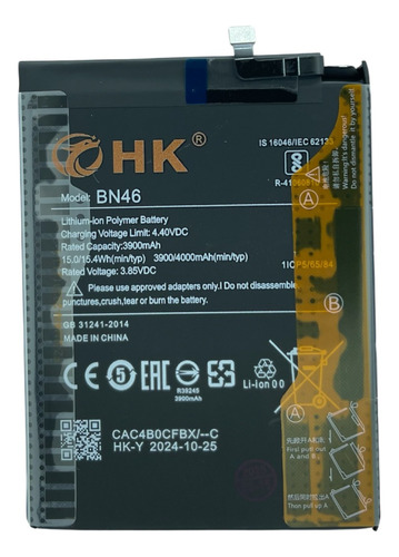 Bateria Xiaomi (bn46) Para Redmi Note 8, Note 8t