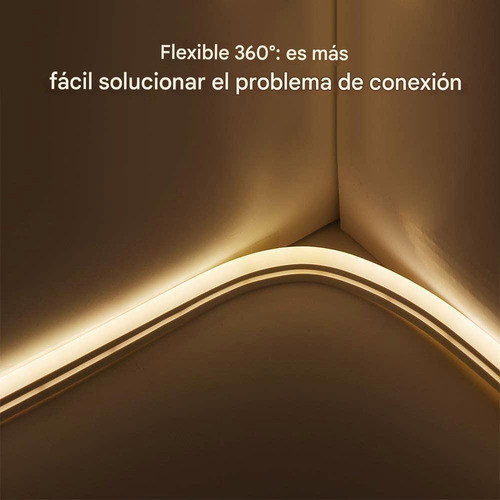 Tiras De Led Neón Luz Flexible Unicolor 5 Metros Cortar 12v Blanco Cálido
