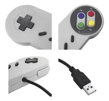 Imagen 2 del producto Joystick Pc Usb Snes Arcade Dblue Dbc1009 Color Gris