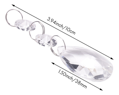 Lámpara De Cristal Transparente En Forma De Lágrima, 20 Unid
