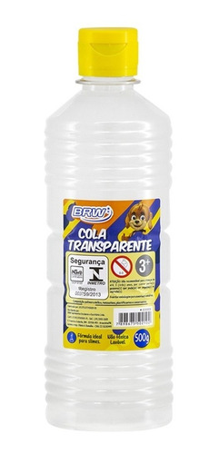 Cola Transparente 500g Não Toxica E Lavavel