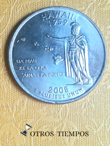 Moneda Cuarto De Dolar 1/4 (quarter)  Estado: Hawaii