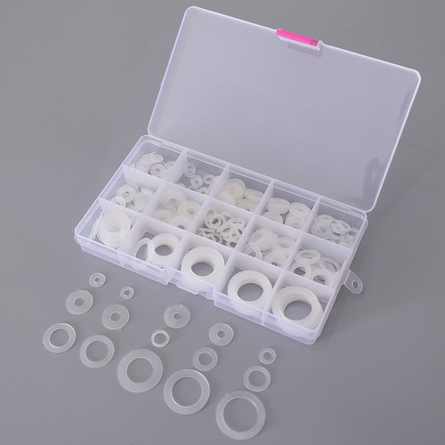 Imagen 10 de 12 de 250 Pedazos Arandelas De Nylon Planas Transparentes De