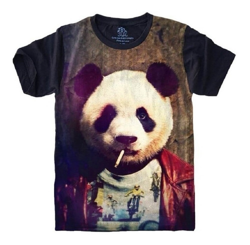 Camiseta Plus Size Panda - Gângster - Animais