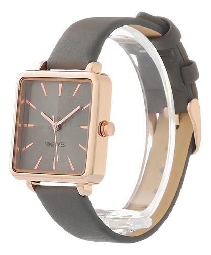 Reloj Mujer Nine West Correa De Piel 31 Mm Nw/2670rggy