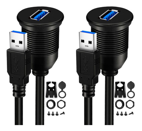 Paquete De 2 Puertos Usb 3.0 Para Montaje En Automóvil...