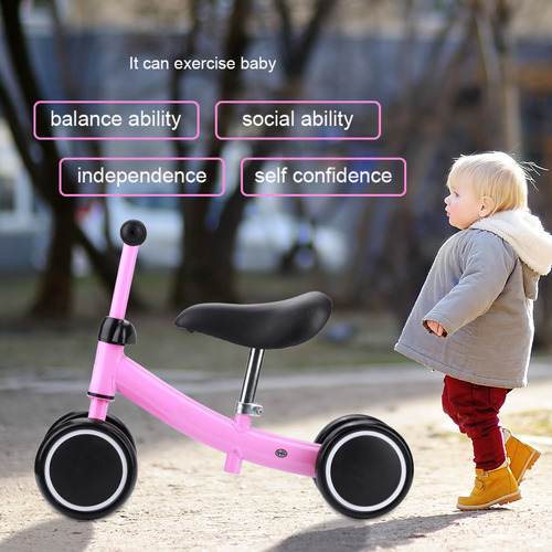 Mini Bicicleta Rosa Para Entrenamiento De Equilibrio, Patine