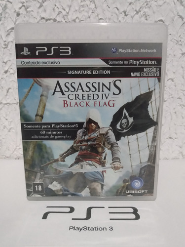 Jogo Assassins Creed Iv Black Flag Ps3 Pt/ Br Física R$55