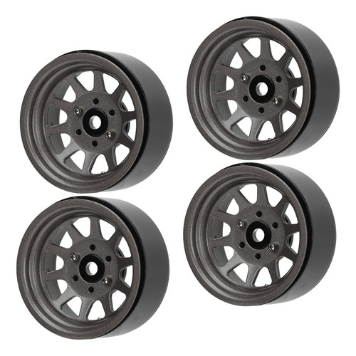 Juego Llantas Rc 4 Piezas For Axial Scx10 Ii Iii Titanium