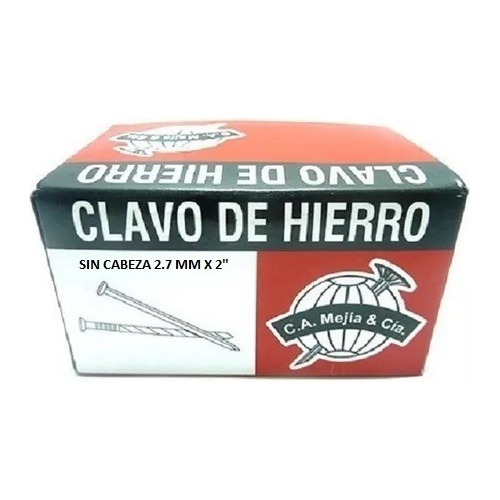 Clavo Dulce De Hierro Sin Cabeza 2 PuLG X 1.47mm (500 Gr)