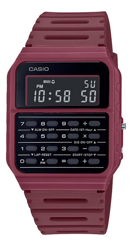 Reloj Casio Rojo Hombre Ca-53wf-48df 100% Original