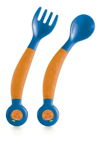 Cuchara Y Tenedor Flexible Multikids Bb1140 Naranja