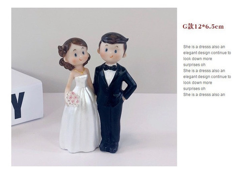 2 Decorações De Bolo De Casamento Com Estátuas De Amor Do